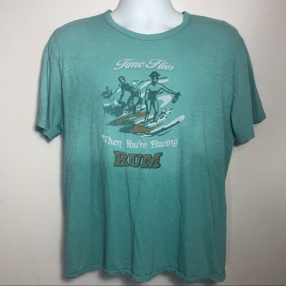 Lucky Brand Men’s XL teal Rum short sleeve t-shirt